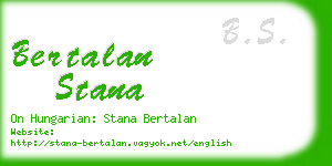 bertalan stana business card